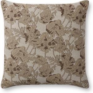 Loloi Chris Loves Julia Matilda Collection PCJ0008 Beige/Mocha 18'' x 18'' Cover Only Cover Pillow