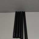 Shower Curtain Rod Square End Adjustable Shower Rod 32"-80" Matte Black No Drilling Curtain Rod Stainless Steel for Shower Stall RV Closet