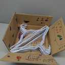 Wire Metal Clothes Hangers 100 Pack for Standard Size Shirts, Pants, Skirts, Space Saving, Non Slip,18 Inch 14.5 Gauge Ultra Thin Standard Dry Cleaner Coated Steel (100, White)