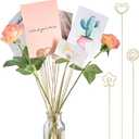 Sunnyray 30 Pieces Metal Wire Floral Picks Wire Place Card Holder Stand 13 Inch Table Name Number Picture Clips Menu Note Memo Holder for Wedding Birthday Party
