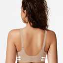 COCOMARTS Jelly Bras for Women No Underwire Scalloped Push Up Wireless Bralettes Seamless Soft Comfort Everyday Tshirt Bra, Nude, Small