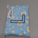 All Over Daisy Print Luggage Cover  Blue Suitcase Protector with White Floral Pattern, Washable Stretch Travel Case for 28-30 Inch Luggage,L