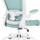 FelixKing Office Chair, Ergonomic Desk Chair Breathable Mesh Chairs with Adjustable High Back Lumbar Support Flip-up Armrests, Executive Swivel Comfy Task Computer Chairs for Home Office Light Blue