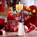 6 Pcs Conversation Heart Candy Picks Decorations Valentines Day Gifts Candy Heart Berry for Tree Vase Artificial Valentines Fake Flowers Wedding Anniversary Home Office Desk Table Decor