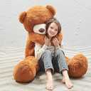 MaoGoLan Giant Teddy Bear Large Stuffed Animal Toys Big Teddy Bear for Girlfriend (55 Inch, Dark Brown)