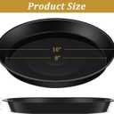 Eccliy 5 Pack Plastic Plant Saucer Heavy Duty Planter Saucers Large Plant Pot Plastic Water Trays for Indoors and Outdoors Flower Drip(10 Inch,Black)