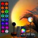 Sunset Lamp Projector Led Lights for Bedroom Night Light RGB Lights Sun Sunlight Sunrise Lamp 10w 360 Rotation Mood Lighting Home/Room Decor Christmas Gifts for Women,Tabletop Multicolor