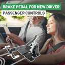 Passenger Side Controls Brake Pedal Assist Device Brake Pedal for Student Driver New Driver Learn to Drive a Car Training Brake (Passenger Side Brake Pedal+Base Bracket)