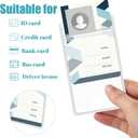 150 Pack Vertical ID Badge Holders Clear Plastic Waterproof Card Holder Resealable for Office Worker Teacher Nurse