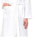TowelSelections Women’s Robe, 100% Cotton Short Terry Shawl Bathrobe (White, M)
