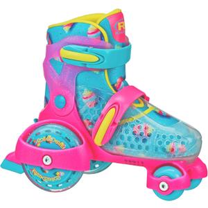 Fun Roll Beginner Roller Skates by Roller Derby, Adjustable Sizing, Skates for Kids, Toddlers, Boys, Girls (Medium (11-2), Ice Cream)