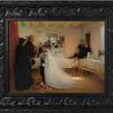 Retro Canvas Frame for 30x40" Vintage Wall Art Prints, 2.6" DIY Wood Plein Air Frames for French Countryside Still Life Paintings Home Office Hallway Guest Room Decor, No Glass & Back (Black)