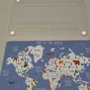 Case Compatible with MacBook Air 13 inch Case 2022 2021 2020 2019 2018 Release M1 A2337 A2179 A1932, Plastic Hard Shell Case Cover for Mac Air 13 Retina with Touch ID, World Map