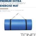 Tone Fitness 1-Inch Thick Yoga Mat | High-Density, Non-slip Exercise Mat with Carrying Strap for Yoga, Pilates, & Home Gym Workouts | Multiple Options