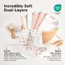 6-Pack Cotton Baby Washcloths for Newborn - Organic Cotton Muslin Soft Wash Cloths for Babies, Infant, Kids,Toddler Towels for Boy,Girl,Super Absorbent Face Cloths,Scratch-free Baby Rags (Sweet Charm)