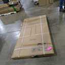 Bathroom Shower Door, Frameless Tempered Glass Shower Door, 36”W x 72”H Shower Panel, H-Type Single Shower Swing Door, Matte Black Finish with Handle