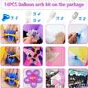 Electric Balloon Pump, Portable 2 Modes Balloon Blower Machine with 14 Balloon Arch Kits, Air Pump for Balloon, Balloon Inflator for Party Decoration