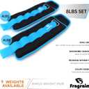 Ankle Weights for Women, Men and Kids - 1/2/3/4/6/8/10/12/15/20 LBS 1 Pair Strength Training Wrist/Leg/Arm Weight with Adjustable Strap for Jogging, Gymnastics, Aerobics, Physical Therapy