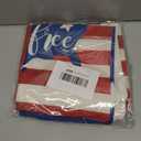 4th of July Pillow Covers 18x18 Inch,Set of 4 Patriotic Red White Blue Summer Outdoor Throw Pillow Covers,Independence Memorial Day USA Flag Linen Fourth of July Cushion Case for Sofa Couch Decor