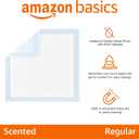 Amazon Basics Scented Dog and Puppy Potty Training Pee Pads, 5-Layer Leak-Proof Super Absorbent with Quick-Dry Surface, Regular Size 22 x 22 Inch, Blue & White, 100 Count