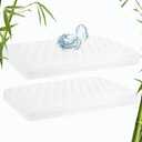 Waterproof Bassinet Mattres Pad Cover Compatible with Angelbliss, Papablic, IKOMZY and Jimglo 3 in 1 Baby Bassinet, 2 Pack, Ultra Soft Viscose Made from Bamboo Surface, 19" x 33"