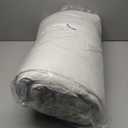 Hotel Grand Luxury White Goose Feather Down Fiber Comforter Full Queen Size, 100% Cotton All Season Duvet Insert Queen, Medium Warmth Bedding Comforter with 8 Corner Loops, White 90x90 Inch