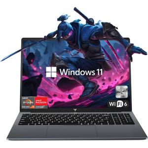 2025 AMD Laptop, 16.0inch Laptop Computer with AMD Ryzen 7 5700U(8C/16T, Up to 4.3GHz), 16GB RAM 512GB NVMe SSD Windows 11 Laptop, Radeon RX Vega 8 Graphics,WiFi 6, Backlit KB,53Wh Battery,Gray (Grey)