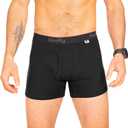 Men's Merino Boxers By Woolly | RWS Certified | Soft, Stink Free, Seattle Designed (Medium, Black)