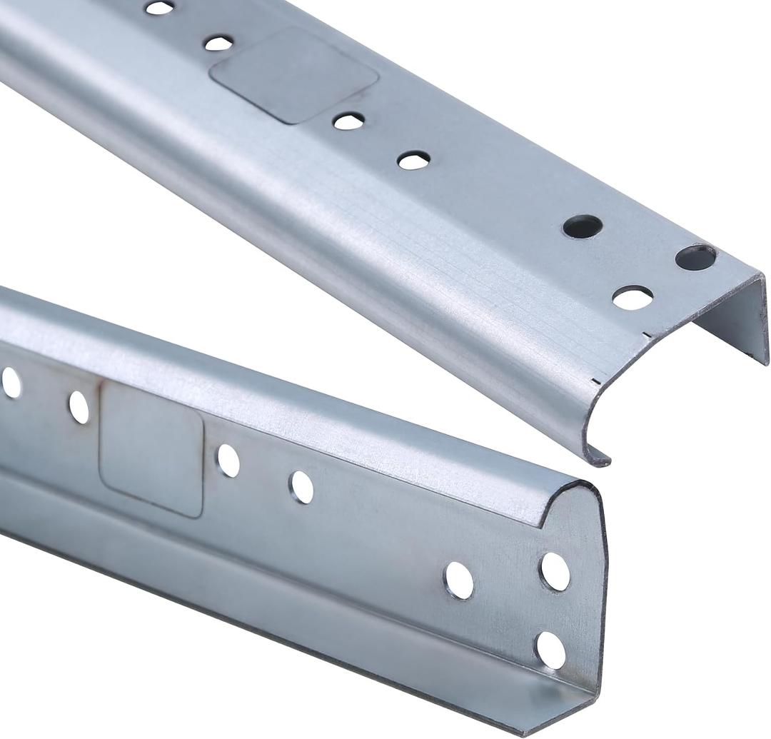 Bueyfolt Garage Door Track, Vertical Track Replacement for 7FT Door, 76 Inch Spliced Rails, for Residential/Light Commercial Side Tracks for 2-Inch Rollers