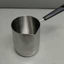 Milk Butter Warmer Pot, 20oz/600ml Turkish Coffee Pot, Stovetop Chocolate Melting Pan, Cezve Ibrik Briki Greek Arabic Coffee Maker for Maple Syrup, Sauce Heating, 18/8 Stainless Steel