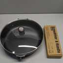 SENSARTE Nonstick Frying Pan Skillet with Lid, 12 Inch Large Deep Frying Pan, 5 Qt Non Stick Saute Pan with Cover, Induction Pan, Healthy Non Toxic Cooking Pan with Helper Handle, PFOA PFOS Free (Classic Black)