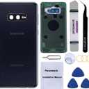 Rear Back Glass Replacement for Samsung Galaxy S10 6.1-inches with Reparing Toolkit and Manual (Prism Black)