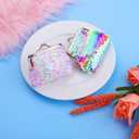 2 Pieces Coin Purse Kids Purse Girls Handbags Double Sided Sequin Mini Wallet Kiss Lock Coin Purse for Party Christmas Birthday Valentine's Day Gifts