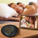 Happy Anniversary Rock Gifts for Men & Women - Decorative Rock with Heartfelt Message, Anniversary Wedding Gift for Husband Wife Him Her Couple,Romantic Keepsake,Engraved Natural River Stone Accessory