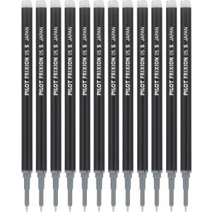 PILOT Pen FriXion Gel Ink Refills for Erasable Pens, Extra-Fine Point, 0.5mm, Black Ink, 12-Pack