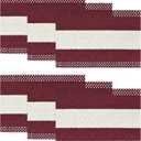 Artoid Mode Red Farmhouse Rustic Placemats Set of 6,12x18 Inch Seasonal Hollow Table Mats Party Kitchen Dining Decoration