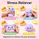 Light Purple Dumpling Squishies New Mystery Squishies Dumpling with Box Stress Relief Balls Sensory Toys Desk Squeeze Toys Gift