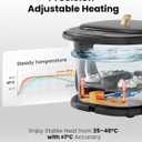 Puboo Collapsible Foot Soaking Tub, Foot Spa Bath Massager with Heat