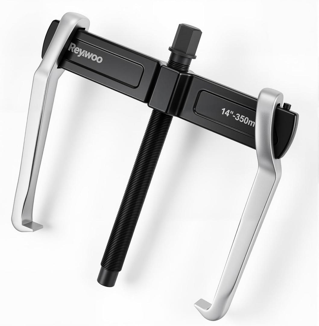 Reywoo 2-Jaw Reversible Gear Puller for External (12.4" Max) & Internal (16.1" Max) Pulling, Heavy-Duty Bearing, Flywheel, Pulley and Gear Remover Tool, Adjustable CR-V Steel