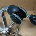 KKTONER Round Rolling Stool Chair PU Leather Height Adjustable Swivel Drafting Work SPA Shop Medical Salon Stools with Wheels Office Chair Small (White)