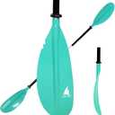 Karltion Kayak Paddle - Adjustable 2 Pieces Aluminum Alloy Shaft with Glass Fiber Blade for Surfing,Oar Fishing Easy Packable Travel, 86"-1 paddle