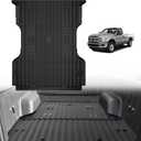 TripleAliners Truck Bed Mat Compatible with 1999-2016 Ford Super Duty F250/F350/F450 Accessories 6.8FT Vehicle Perfectly Flush All Weather Protection TPE Heavy Duty Pickup Bed Liner Cargo Mat (99-16 F250&F350&F450 6.8FT)