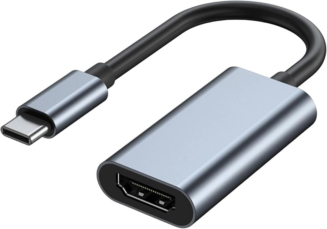 USB C to HDMI Adapter for Monitor, 4K HDMI to USB C Laptop Docking Stations for MacBook pro, USB Type C to HDMI Cable for iPad air, Thunderbolt 3 Video Dongle Converter for Chromebook XPS TV ect (1 Pack)