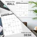 2 x OuMuaMua Wall Calendar 2026, 11.5" X 14" 18-Month Vertical Wall Calendar 2026-2027, Runs From 2026 Jan - 2027 Jun with Thick Paper Spiral Bound For School Home Office Organizing (White)