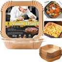 Air Fryer Liners Disposable 9 Inch, 9 inch Air Fryer Liners 125 Pcs Large Square Air Fryer Paper Liners for 5QT 6qt 8QT Air Fryer, Non-stick Parchment Paper for Frying, Baking