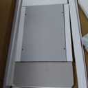 White Marble Coffee Table,Rectangle Modern Table with Sintered Stone Top and Black Metal Legs, 40 Inch Center Table for Living Room Apartment