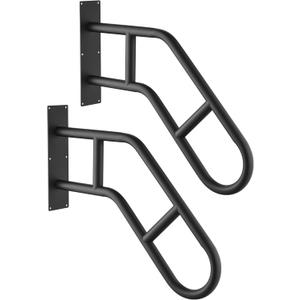 Hand Rails for Outdoor Steps,Hand Rails for Elderly, Porch Railing & Deck Hand Rail Wall Mount Stair Hand Grab Bars, U-Shape Safety Handle for Garage, Porch, Garden 2Pack