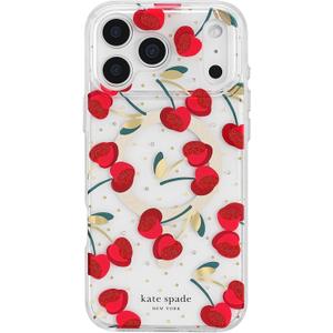 kate spade new york iPhone 17 Pro Max Case - Compatible with MagSafe - Designer Phone Case - Cherry Dot Gems