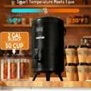WantJoin Insulated Beverage Dispenser - Thermal 8L/2Gal Stainless Steel Hot & Cold Drink Dispenser with Spigot for Tea, Coffee, Milk, Water & Juice (Black) (EXP 11/20/41)