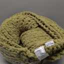 SLEEP ZONE Chunky Knit Throw Blanket for Couch, Throw Blankets for Bed - Hand Made Cozy Soft Large Rope Knot Heavy Blankets Home Decor (Green, 50x60in)